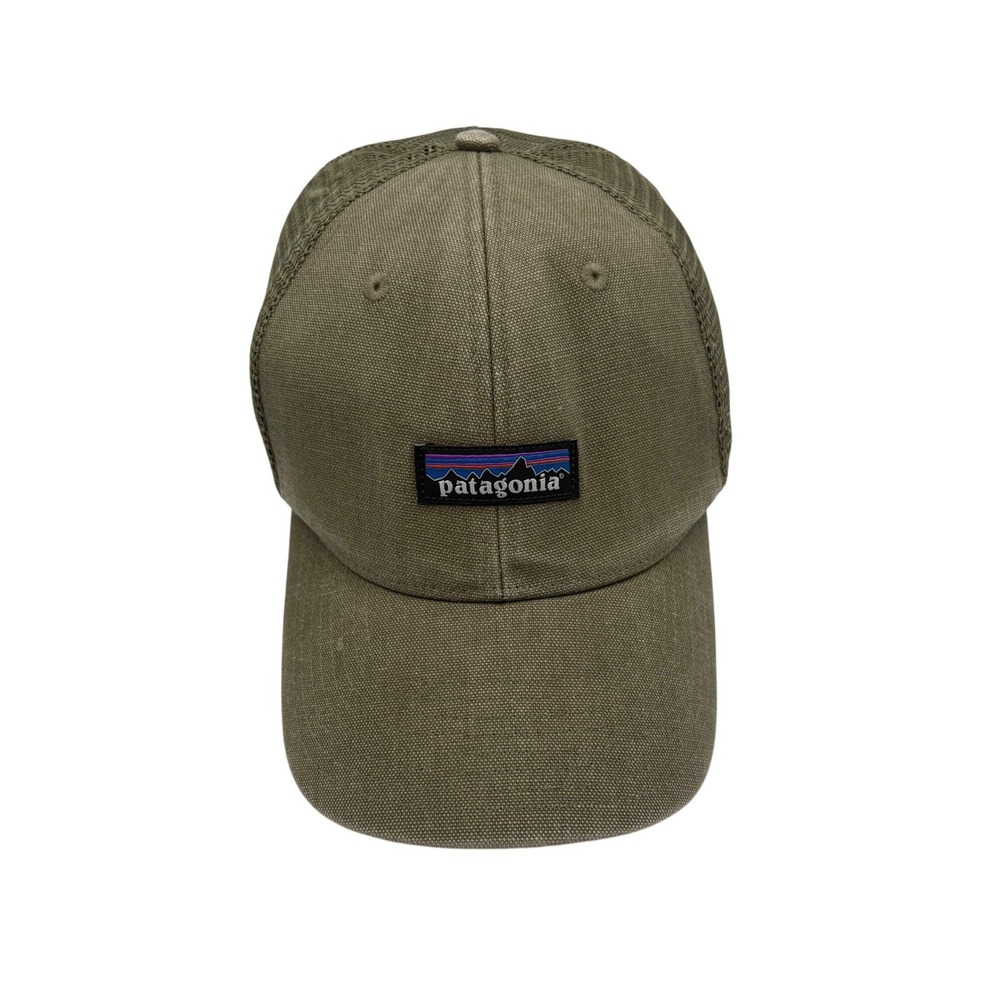 Patagonia Trucker Hat Mens OSFA Olive Green Good Mesh Snapback P-6 Label